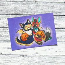 Load image into Gallery viewer, Pumpkin Carving Illustration A5 Mini Print