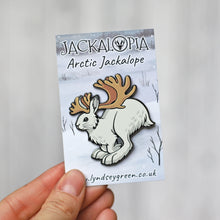 Load image into Gallery viewer, Arctic Jackalope Hard Enamel Pin