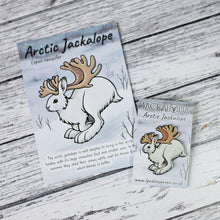 Load image into Gallery viewer, Arctic Jackalope Hard Enamel Pin