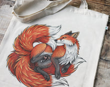 Load image into Gallery viewer, Red Kitsune Tote Bag ~ Organic & Fairtrade Cotton