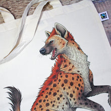 Load image into Gallery viewer, Spotted Hyena Tote Bag ~ Organic & Fairtrade Cotton