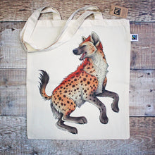 Load image into Gallery viewer, Spotted Hyena Tote Bag ~ Organic & Fairtrade Cotton