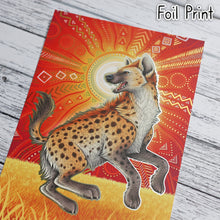 Load image into Gallery viewer, Spotted Hyena Illustration A3 Print + Foil