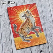 Load image into Gallery viewer, Spotted Hyena Illustration A3 Print + Foil