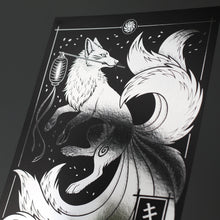 Load image into Gallery viewer, The Kitsune Illustration A3 Foil Print