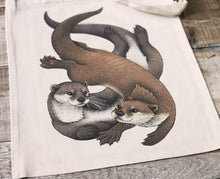 Load image into Gallery viewer, Otters Tote Bag ~ Organic & Fairtrade Cotton