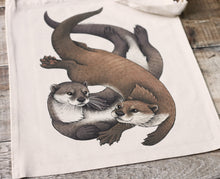 Load image into Gallery viewer, Otters Tote Bag ~ Organic & Fairtrade Cotton