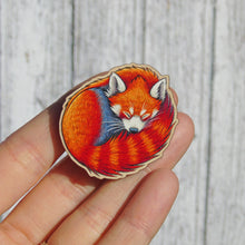 Load image into Gallery viewer, Red Panda Wooden Pin