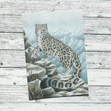 Load image into Gallery viewer, Snow Leopard Illustration A4 Print