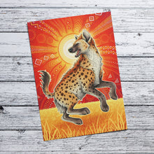 Load image into Gallery viewer, Spotted Hyena Illustration A3 Print + Foil