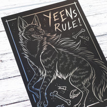 Load image into Gallery viewer, Yeens Rule! Illustration Foil A4 Print