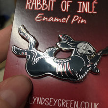 Load image into Gallery viewer, *Seconds Sale* Black Rabbit Hard Enamel Pin