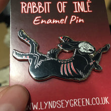 Load image into Gallery viewer, *Seconds Sale* Black Rabbit Hard Enamel Pin