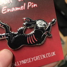 Load image into Gallery viewer, *Seconds Sale* Black Rabbit Hard Enamel Pin