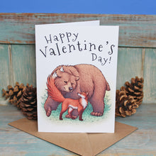 Load image into Gallery viewer, Happy Valentine's Day Custom Animal Couple Handmade Card