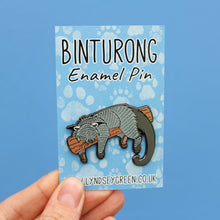 Load image into Gallery viewer, Binturong Enamel Pin + £2 Donation to ABConservation