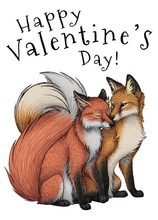 Load image into Gallery viewer, Happy Valentine's Day Custom Animal Couple Handmade Card