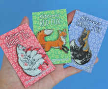 Load image into Gallery viewer, Set of 3 Kitsune Hard Enamel Pins