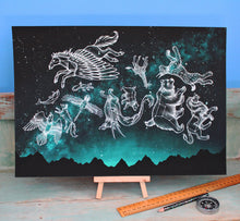 Load image into Gallery viewer, Midnight Menagerie A3 Giclée Print