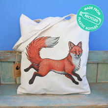 Load image into Gallery viewer, Red Fox Kitsune Tote Bag ~ Made from Recycled Plastic!
