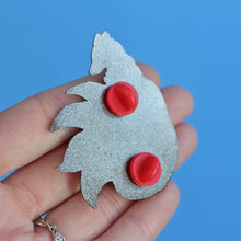 Load image into Gallery viewer, White Kitsune Hard Enamel Pin