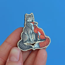 Load image into Gallery viewer, Wolf & Fox Wooden Pin