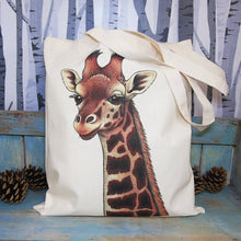 Load image into Gallery viewer, Rothschild's Giraffe Tote Bag ~ Organic & Fairtrade Cotton