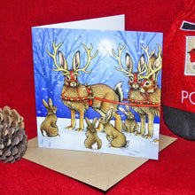 Load image into Gallery viewer, Rabbit Christmas Card 8 Pack ~ £1 goes to Rabbit Rescue North West