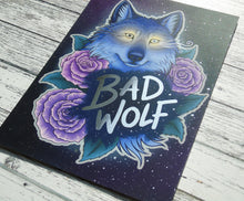 Load image into Gallery viewer, Bad Wolf Illustration A4 Foiled Print
