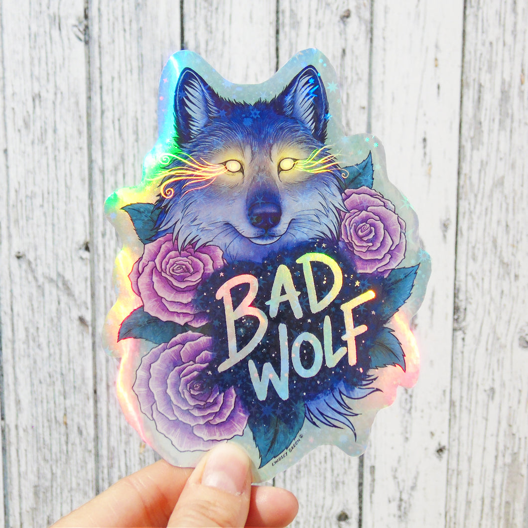 Bad Wolf Holographic Sticker