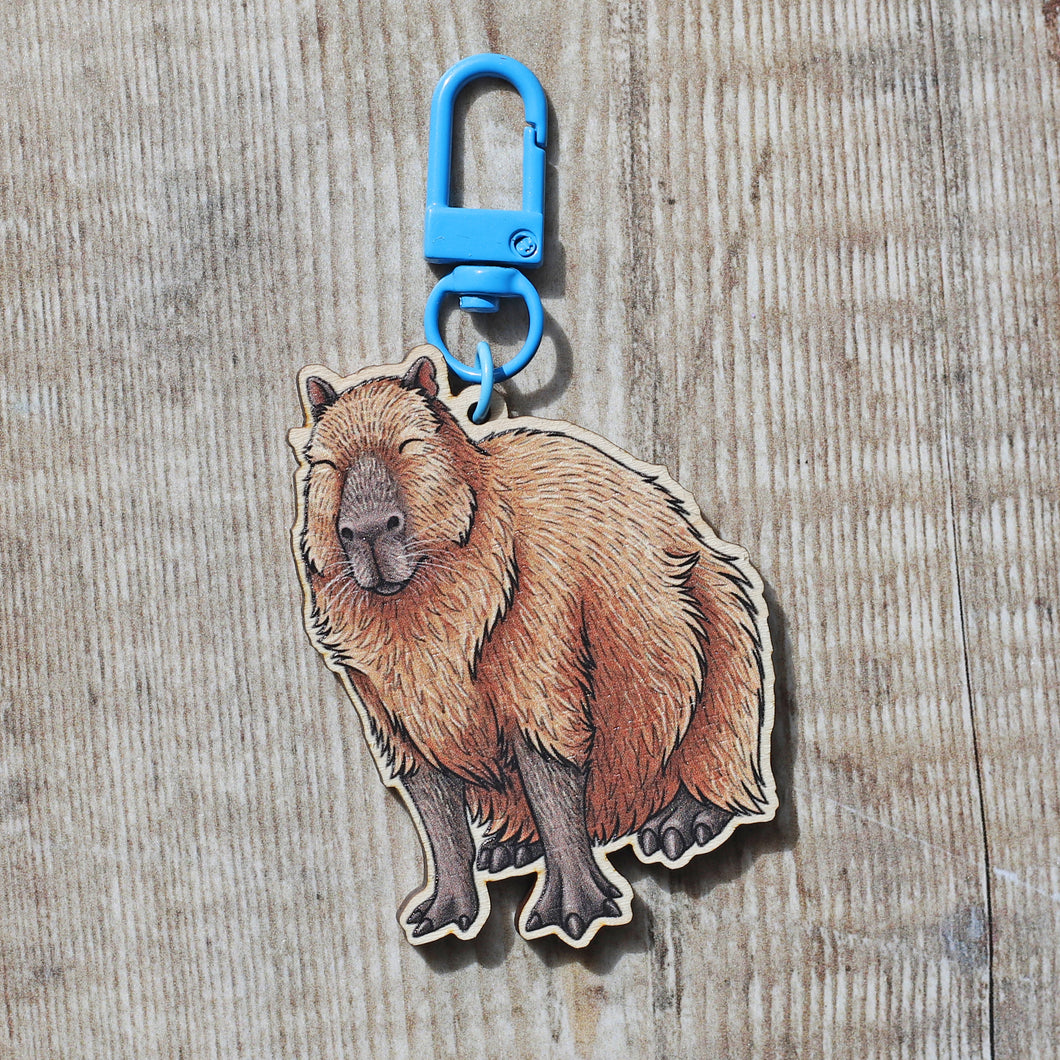 Capybara Wooden Keyring