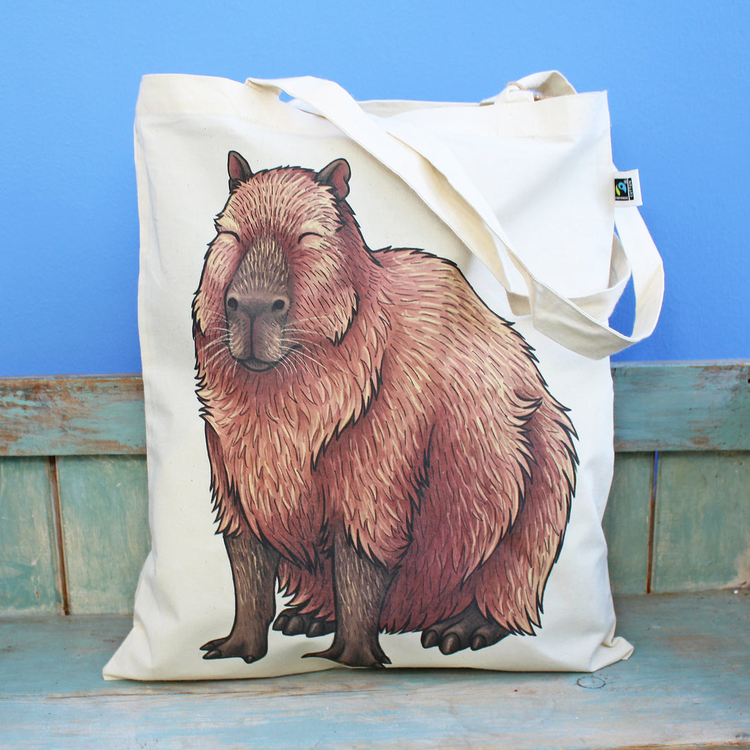 Capybara Eco Tote Bag ~ Organic & Fairtrade Cotton