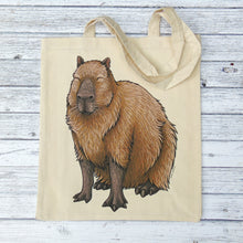 Load image into Gallery viewer, Capybara Gusseted Tote Bag
