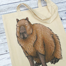 Load image into Gallery viewer, Capybara Gusseted Tote Bag

