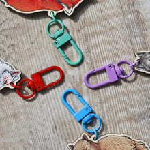 Load image into Gallery viewer, Red Kitsune Wooden Keyring
