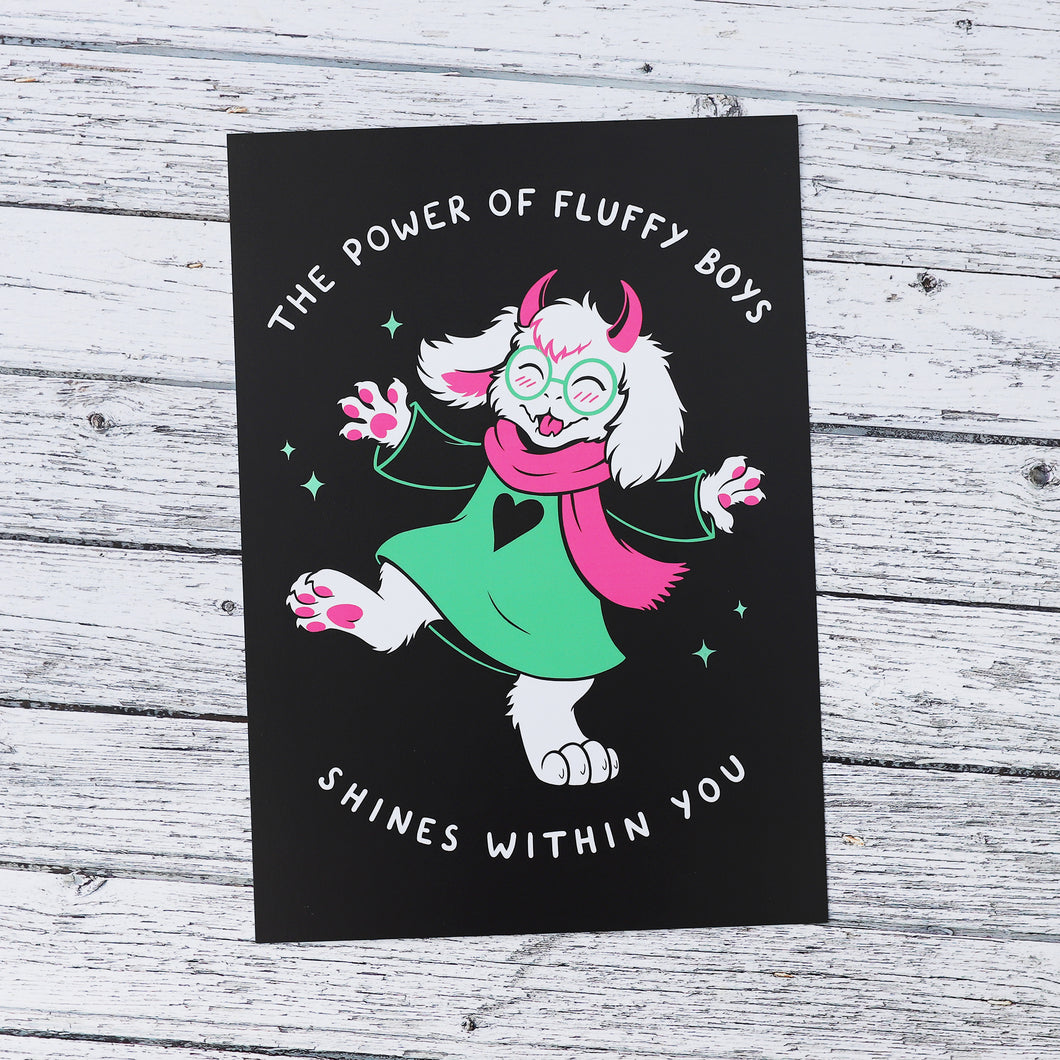 Fluffy Boys Foil A4 Print