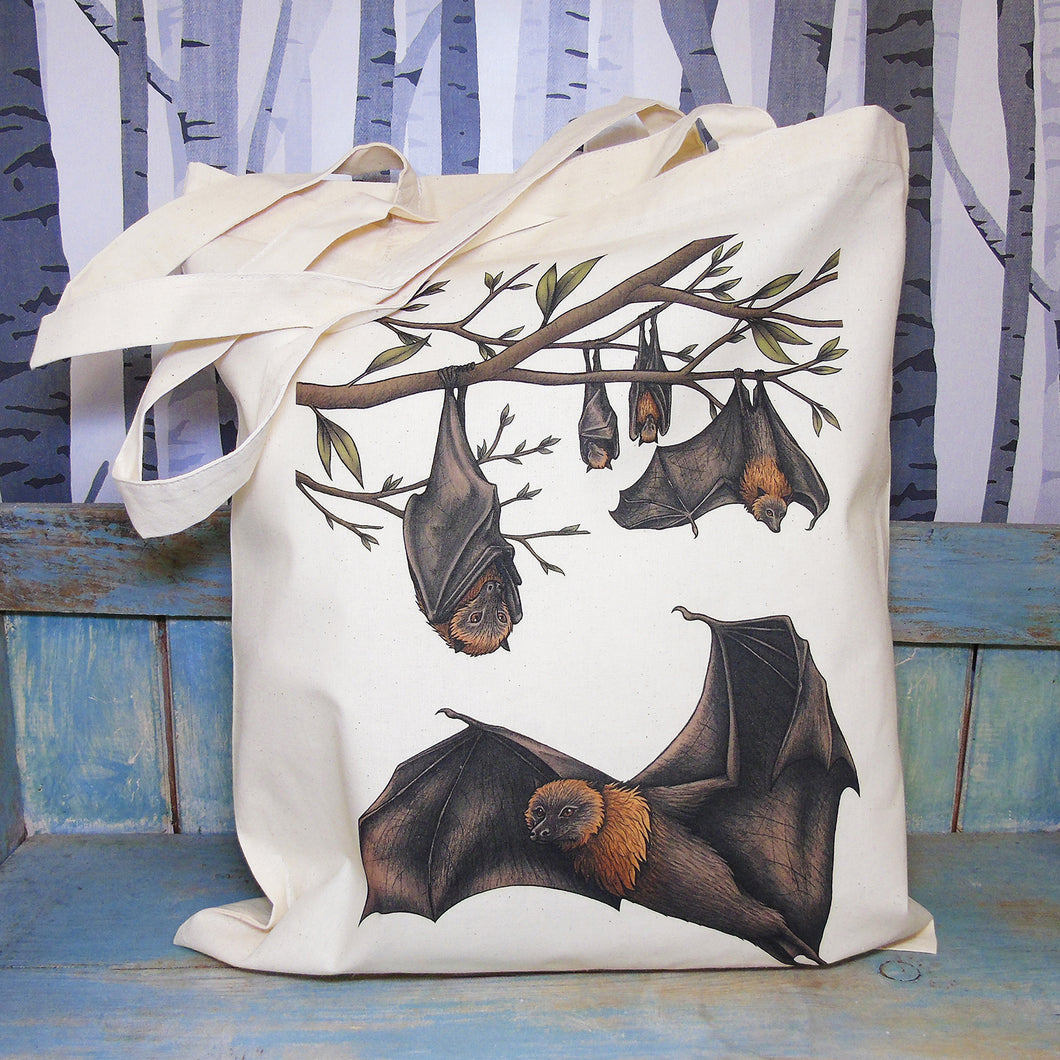 Rodrigues Fruit Bats Tote Bag ~ Organic & Fairtrade Cotton