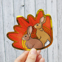 Load image into Gallery viewer, Hazel &amp; Fiver Gold Foil Sticker
