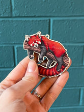 Load image into Gallery viewer, *Seconds Sale* Red Panda Wooden Keyring
