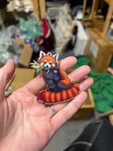 Load image into Gallery viewer, *Seconds Sale* Red Panda Wooden Keyring
