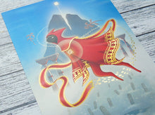 Load image into Gallery viewer, Journey Illustration Foil A4 Print
