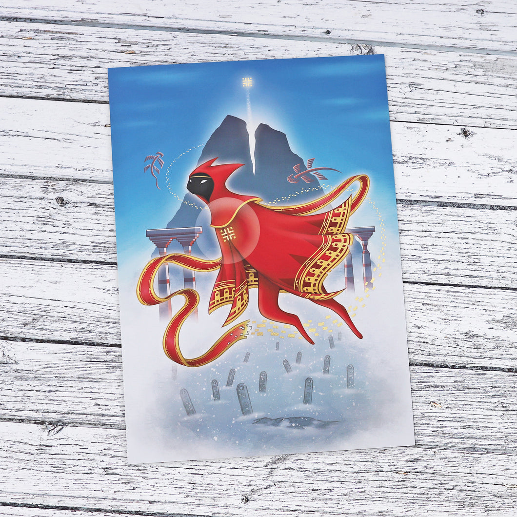 Journey Illustration Foil A4 Print