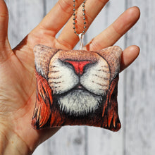 Load image into Gallery viewer, Squeaky Snoots ~ Lion Plush Pillow Keyring
