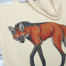 Load image into Gallery viewer, Maned Wolf Gusseted Tote Bag
