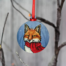 Load image into Gallery viewer, Winter Fox Mini Christmas Decoration
