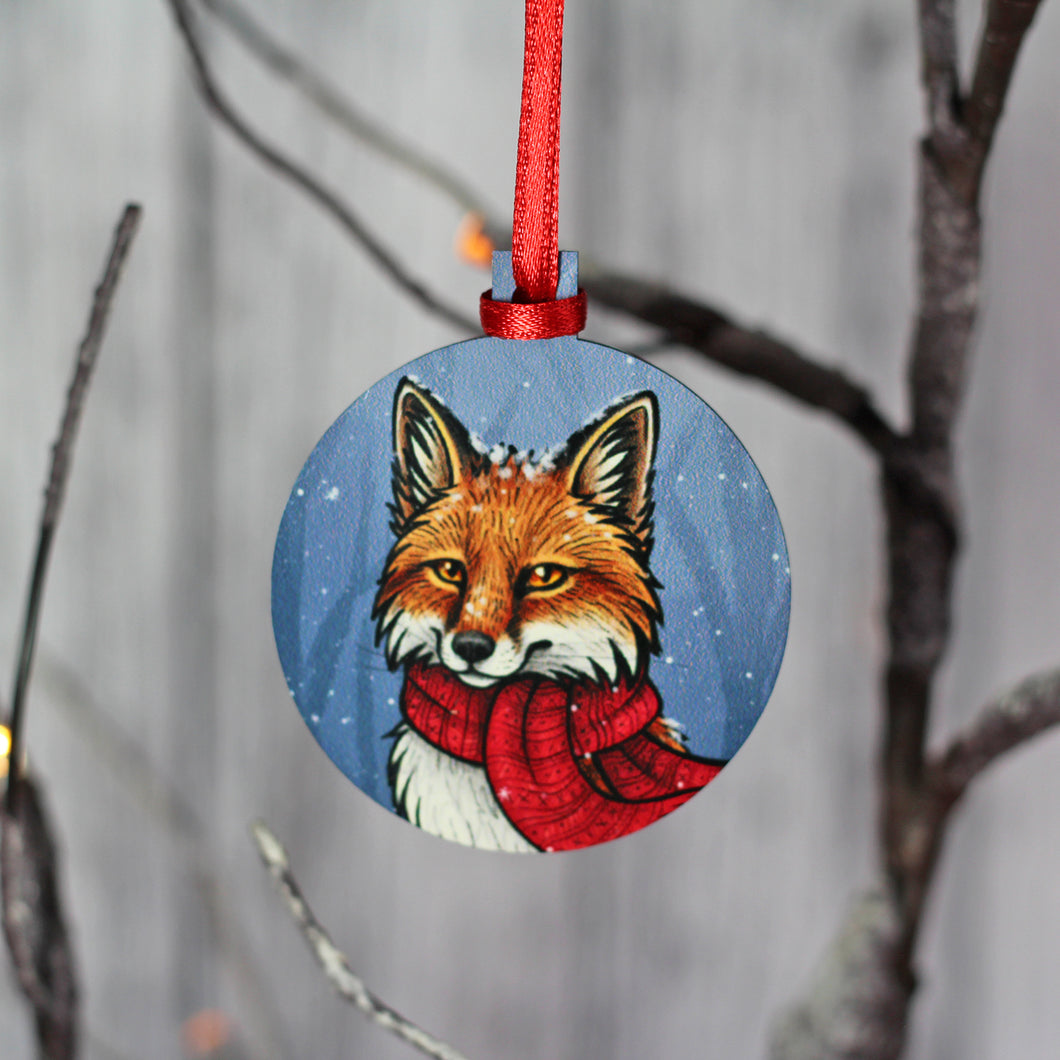 Winter Fox Mini Christmas Decoration