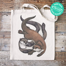 Load image into Gallery viewer, Otters Tote Bag ~ Made from Recycled Plastic!
