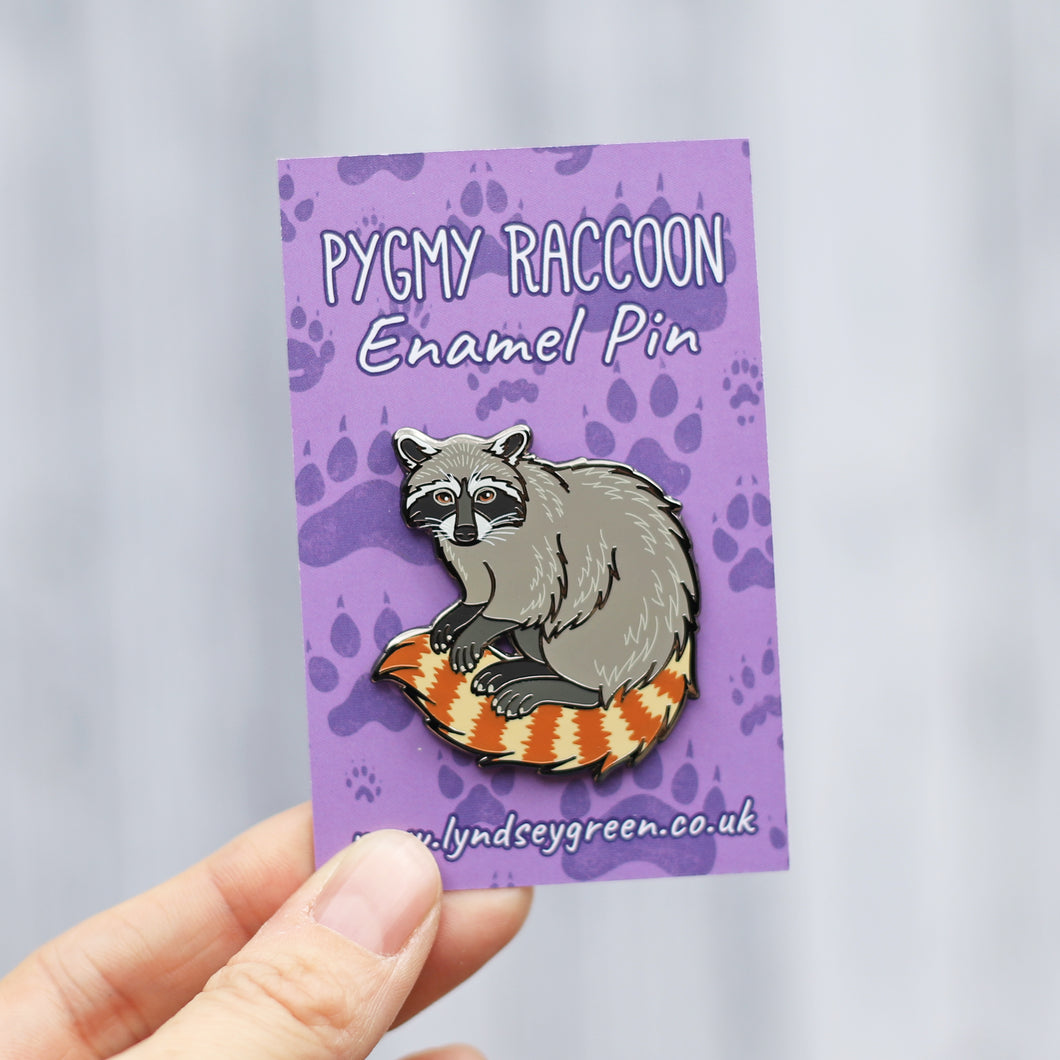 Pygmy Raccoon Hard Enamel Pin