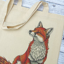 Load image into Gallery viewer, Red Fox Gusseted Tote Bag

