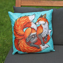 Load image into Gallery viewer, Red Kitsune Throw Pillow
